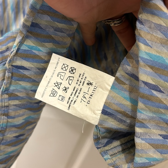 Missoni Sport Blue Gray Button Down Shirt XL - Picture 6 of 8